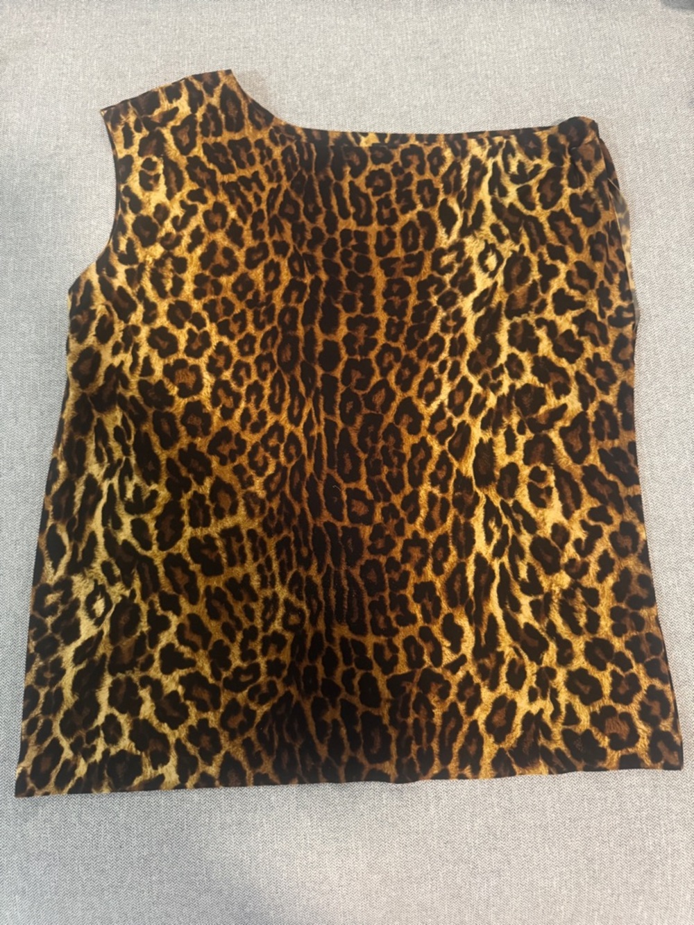 Norma Kamali Leopard Print Pencil Skirt in Brown and Tan